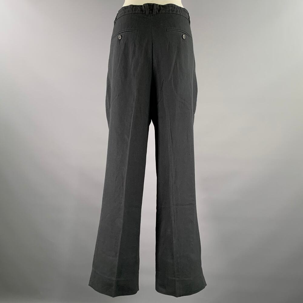 THE ROW Size 10 Navy Silk Linen Drawstring Pants - Picture 3 of 7